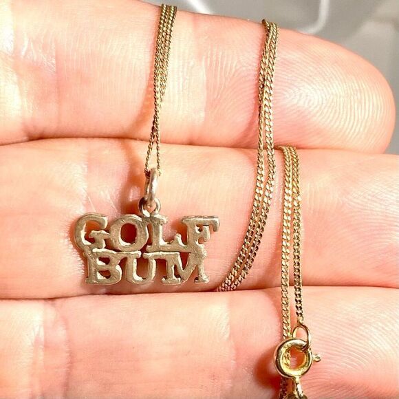 ALA Sterling 925,Silver “Golf Bum” Pendant & 16” Sterling Chain - Picture 4 of 9